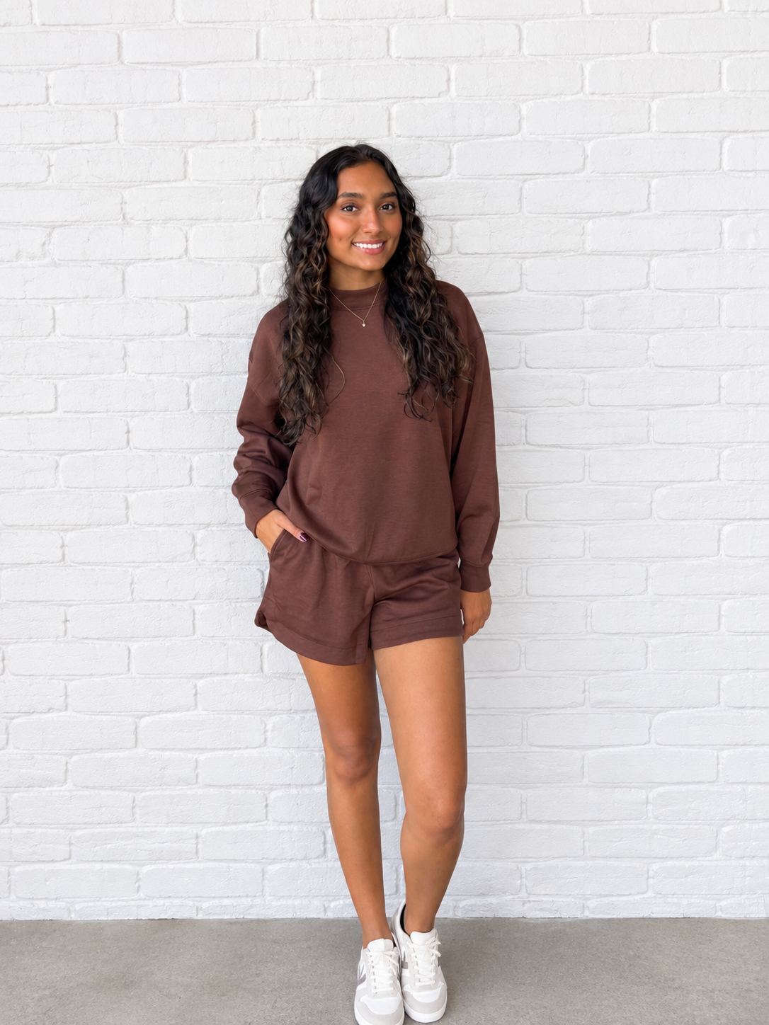 Brown Shorts Set