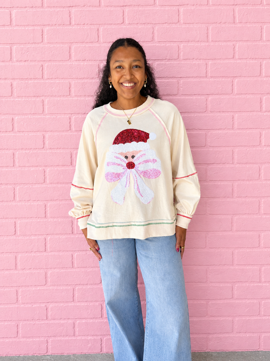 Sparkly Santa Sweatshirt