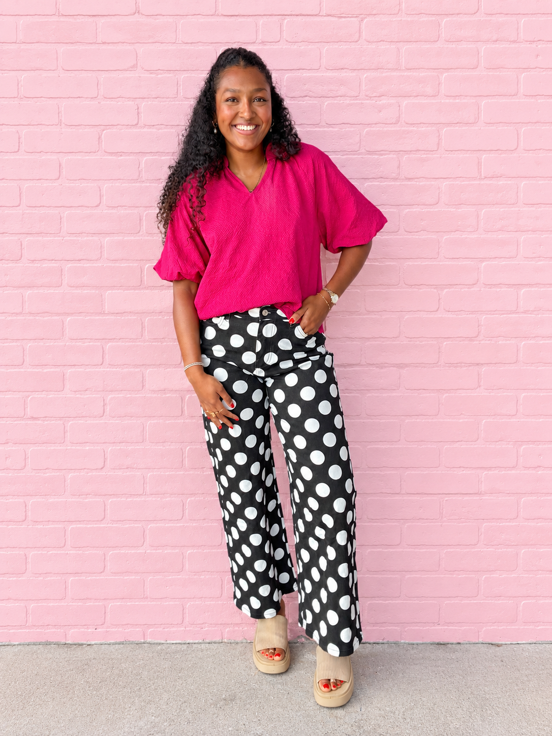 Black and White Polka Dot Pants