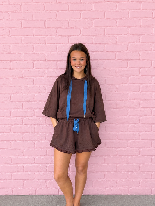 Short Sleeve Ruffle Set