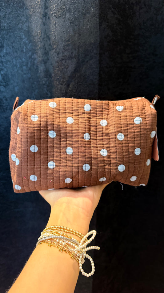 Medium chocolate chip toiletry bag