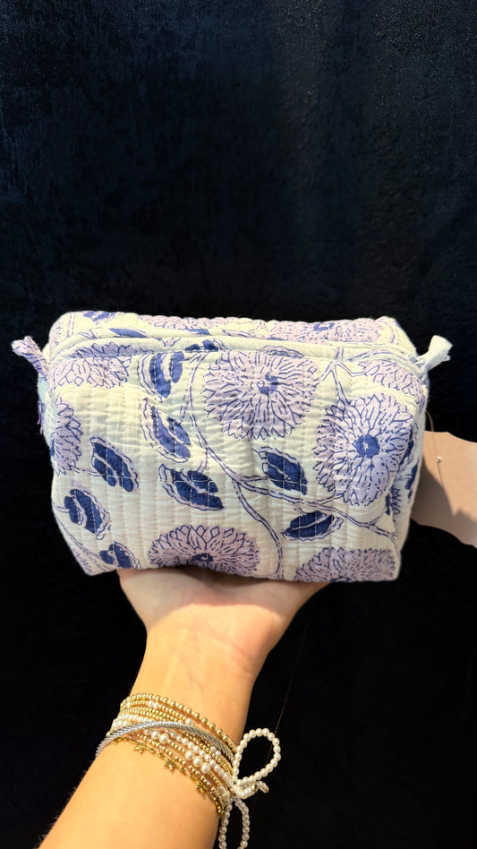 Medium lavender field toiletry bag
