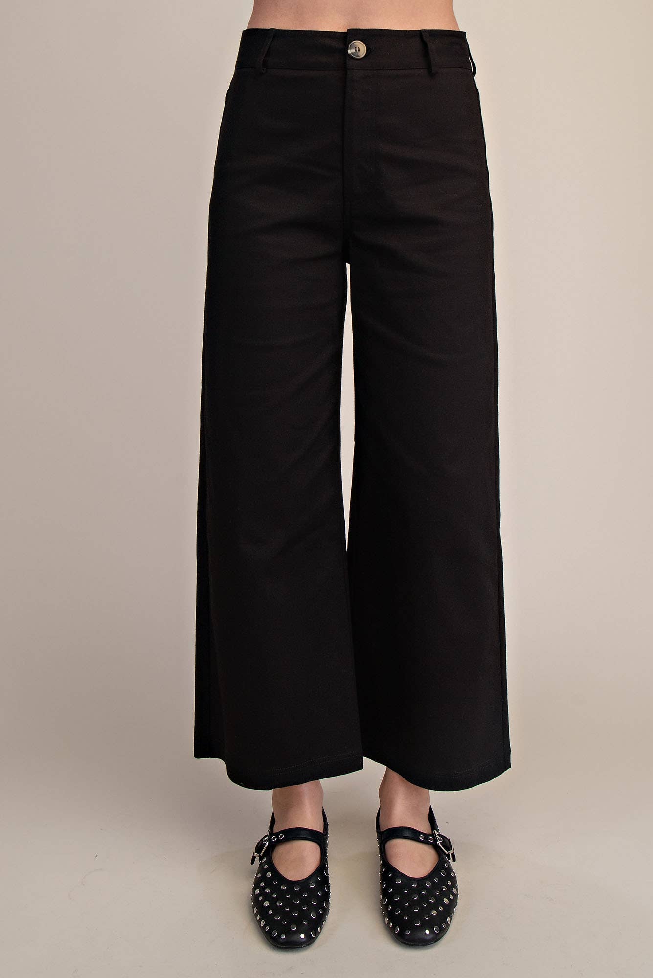 Glam - High Waist Wide Pants: Pink, M