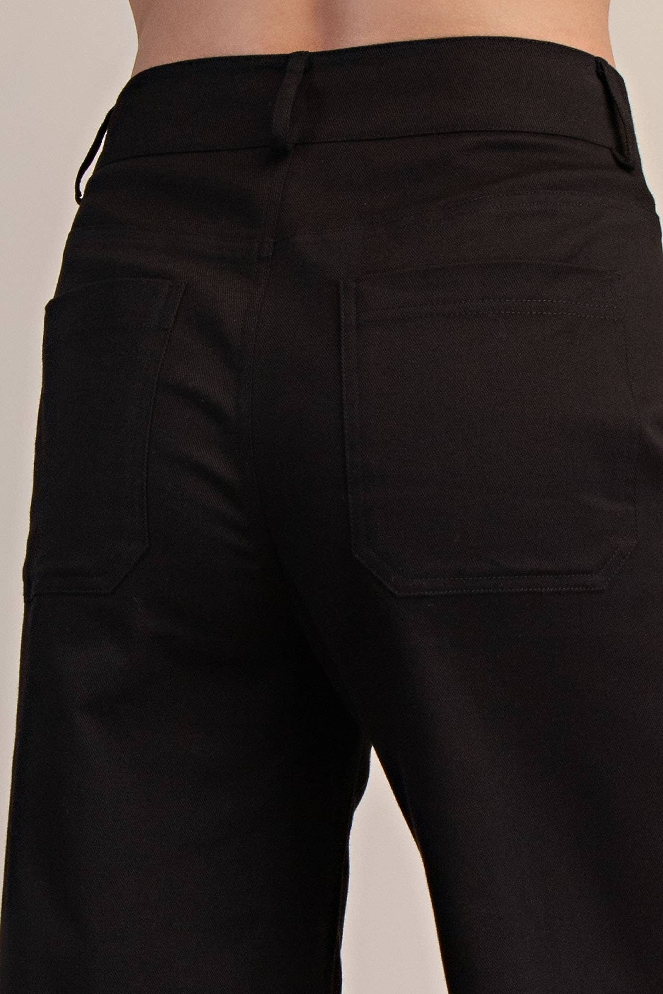 Glam - High Waist Wide Pants: Pink, S